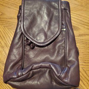 Burgundy Leather Backpack